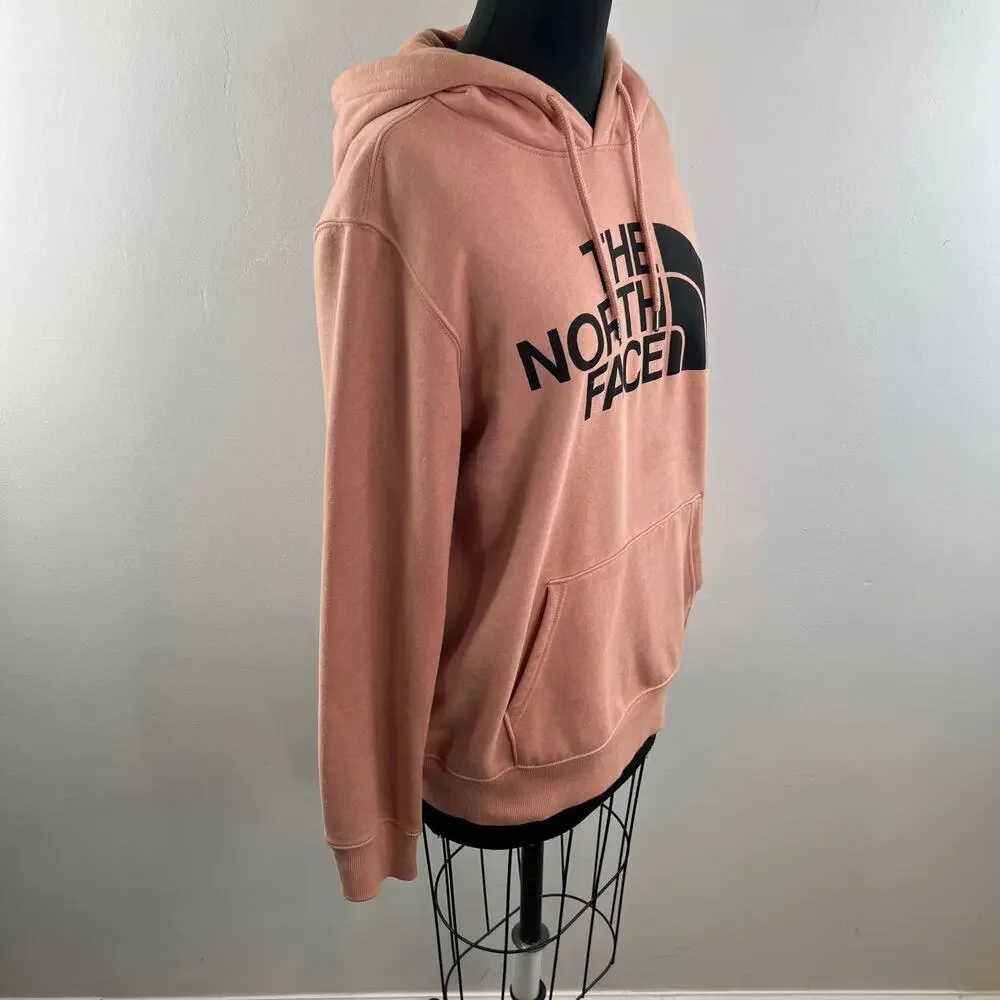 The North Face Men's Pink Hoodie Cotton Graphic Long Sleeve Pullover Size Medium
